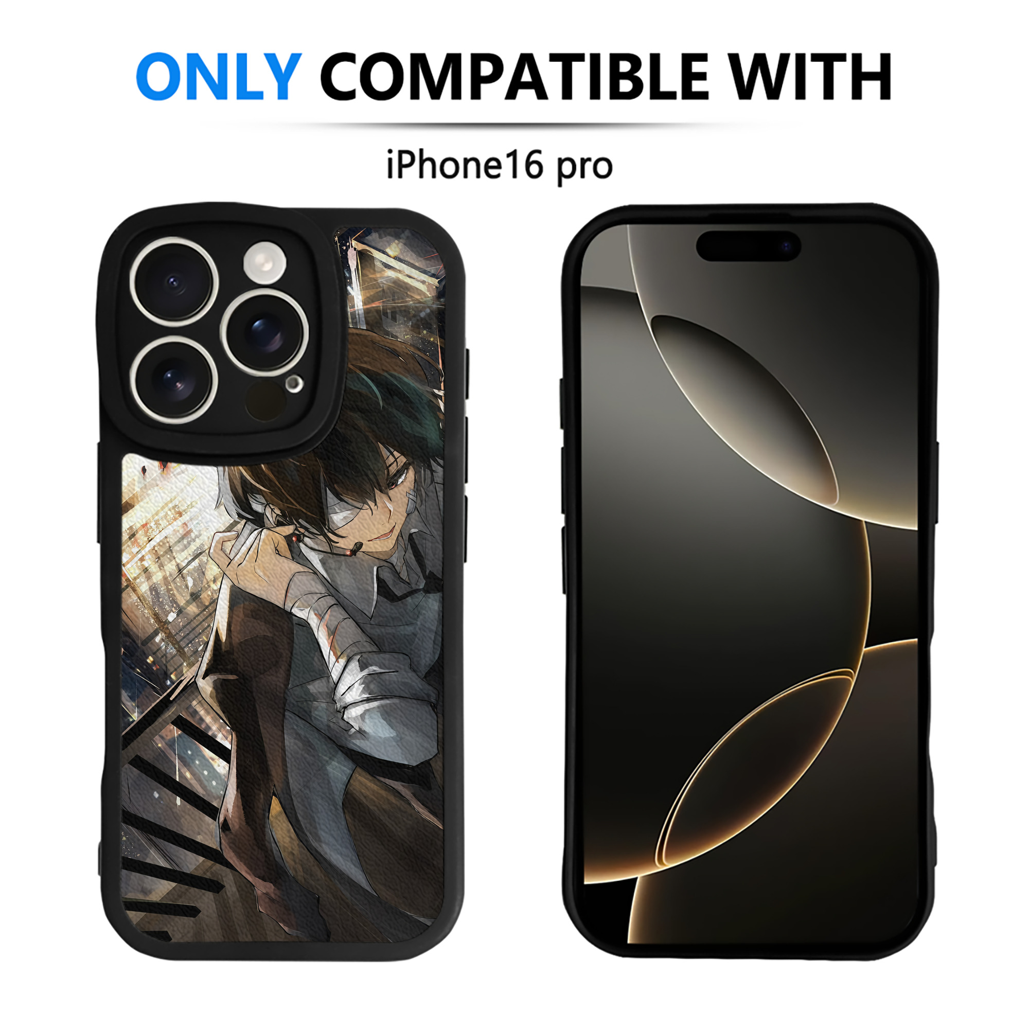 （画像用） 文豪ストレイドッグス Bungo Stray Dogs 【iPhone 16シリーズ対応】シリコンスマホケース（レザー調） 材質：シリコン
